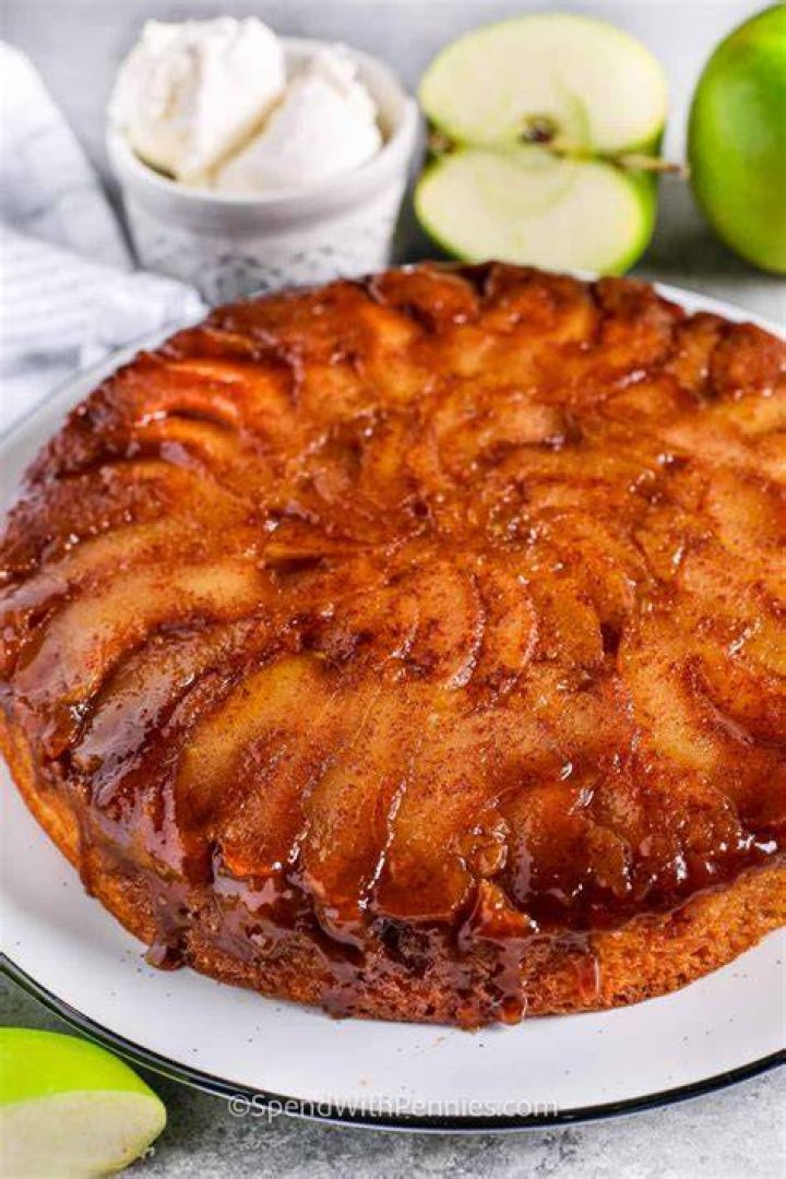 Apple cake batter in a large bowl.